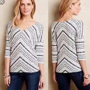Puella Anthropologie Striped Batwing Top S